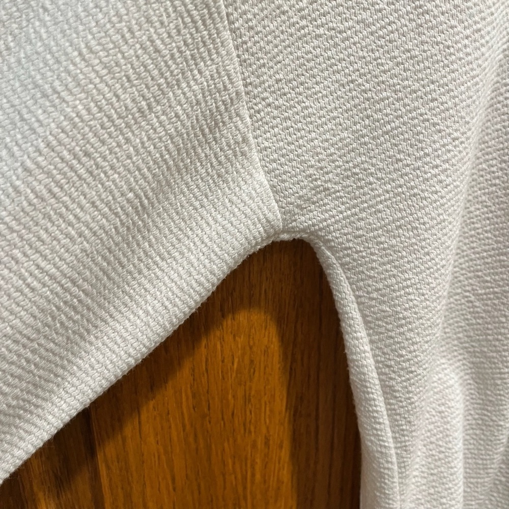 Tres Bien White Waffle Knit Hooded Sweater - Size Small - Picture 5 of 10